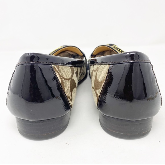 Coach Loafers CC Logo Monogram Jacquard Tan 9.5 - Picture 10 of 15